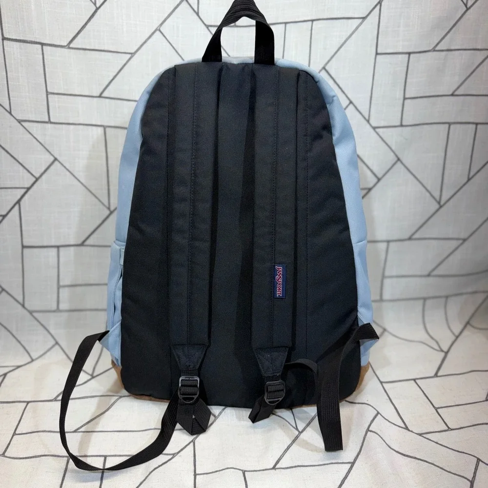 JanSport Right Pack Backpack One Size Light Blue Suede Bottom Classic School Bag